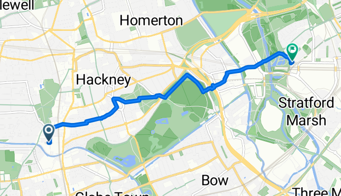 Pritchard's Road, London to Glade Walk, London