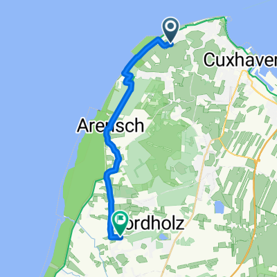 Carlos-Grethe-Weg nach Nordholz Waldweg - Wurster Nordseeküste