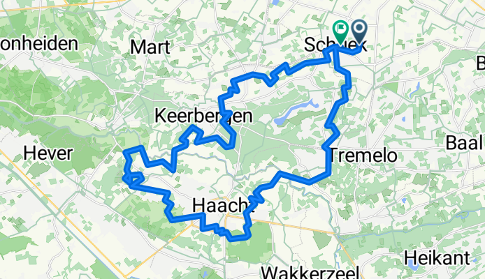 Route in Heist-op-den-Berg