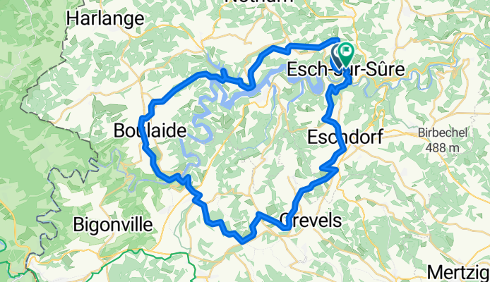 Rue de Lultzhausen naar Rue de Lultzhausen