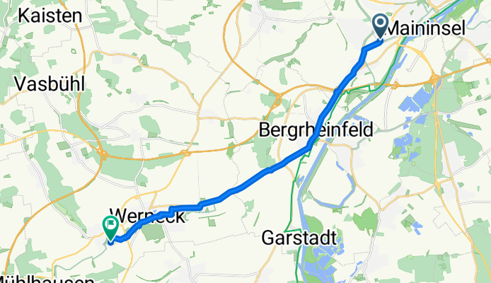 Kreuzstraße, Schweinfurt nach Im Löffelsterz, Werneck
