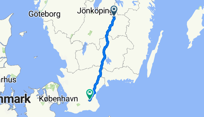 Västerlånggatan, Eksjö to Andrarumsvägen, Lövestad