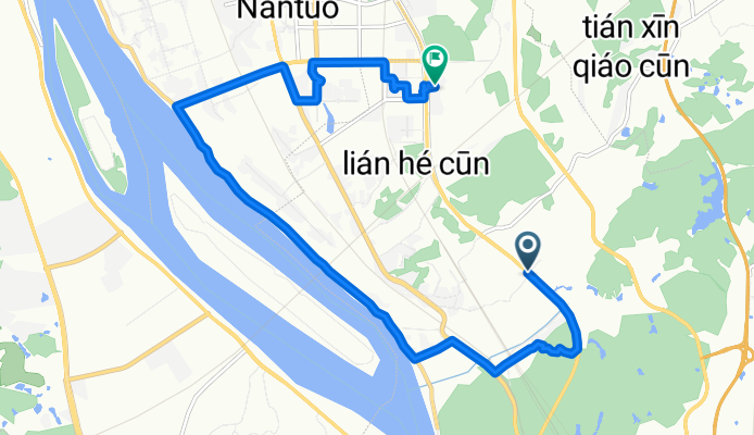 芙蓉南路辅路, 长沙市 to 幸福庄园西1门北210米, 长沙市