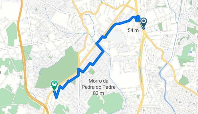 Rua Rui de Andrade Pinto, Rio de Janeiro a Rua Caiobá, Rio de Janeiro
