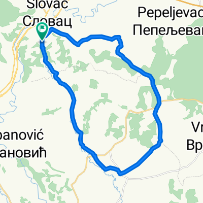 Put uz reku Toplicu, Лајковац to Put uz reku Toplicu, Лајковац