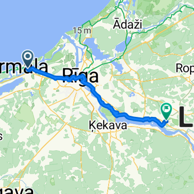 Pērkona iela, Jūrmala nach Smiltenāju iela, Ikšķile