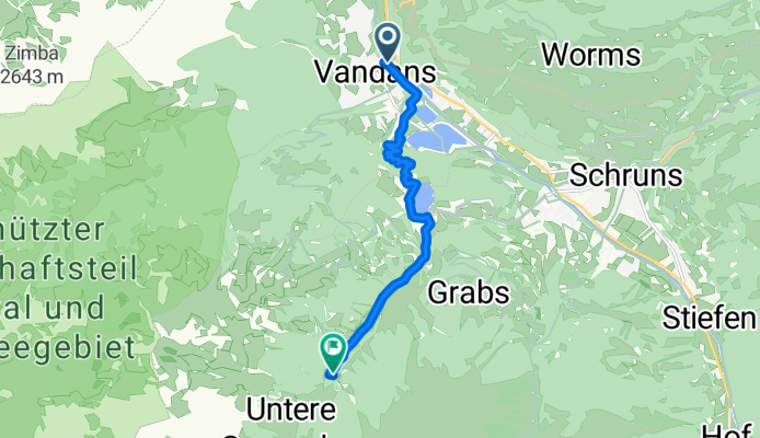 Bahnhofstraße, Bartholomäberg nach Vollsporaweg, Tschagguns