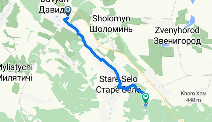 Route from вулиця Львівська