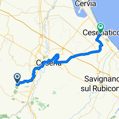 Via Tessello, Cesena nach Via Marino Moretti, Cesenatico