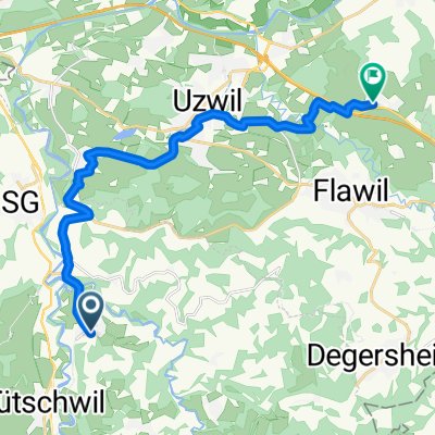 Aewilerstrasse, Ganterschwil nach Rosenweg, Niederwil SG