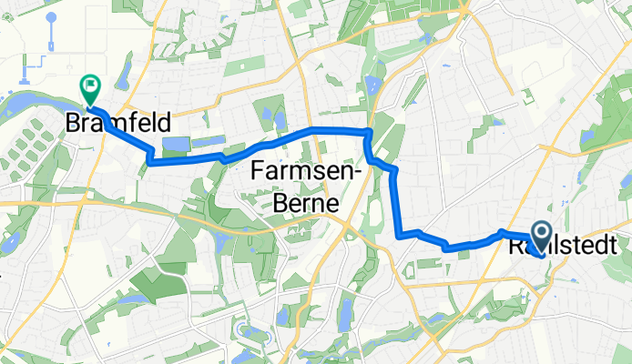 Rahlstedter Bahnhofstraße nach Bramfelder See