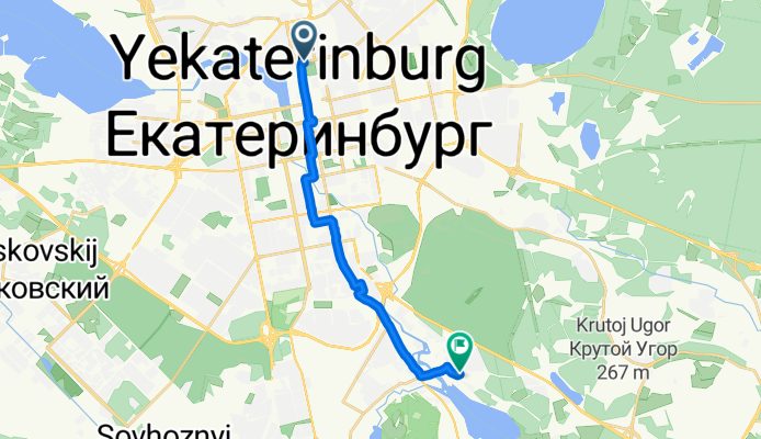Центральный Мкр, Екатеринбург до Рощинская улица, Екатеринбург
