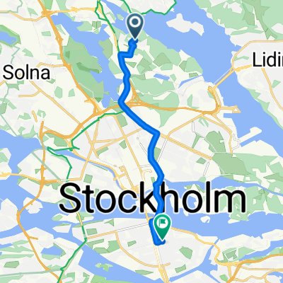 Forskarbacken, Stockholm to Kocksgatan, Stockholm