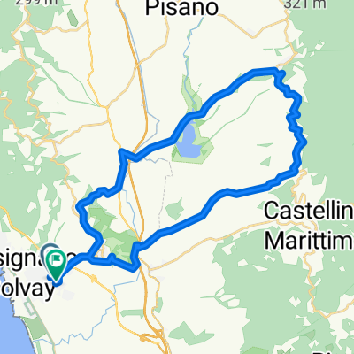 Percorso da Via Bruno Buozzi