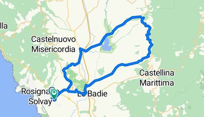 Percorso da Via Bruno Buozzi