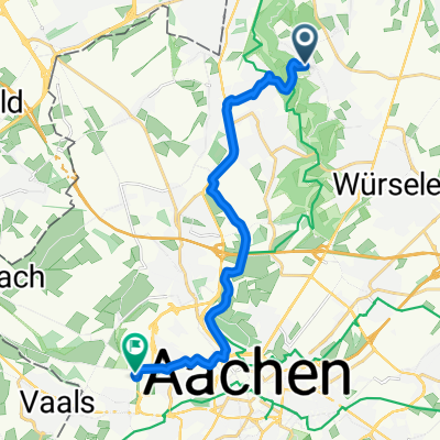 Route zu Universitätsklinikum Aachen