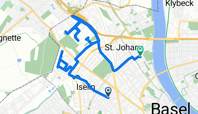 Hegenheimerstrasse, Basel to Jungstrasse, Basel