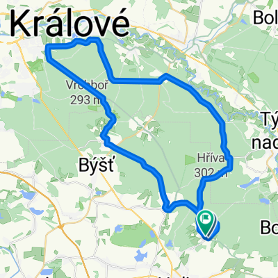 Poběžovice u Holic, Poběžovice u Holic do Poběžovice u Holic, Poběžovice u Holic