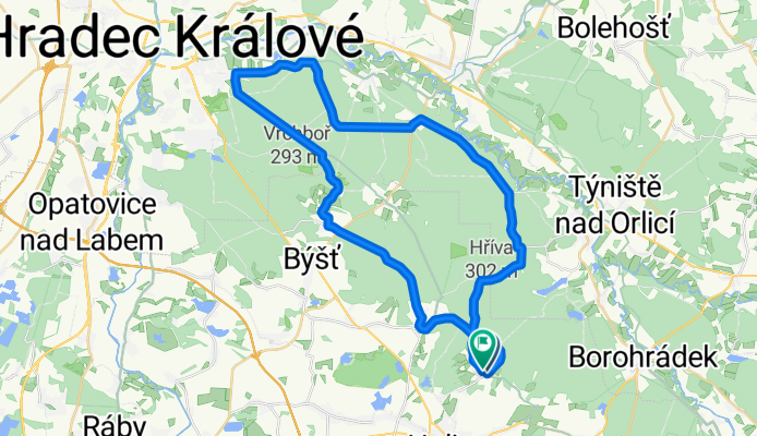 Poběžovice u Holic, Poběžovice u Holic do Poběžovice u Holic, Poběžovice u Holic