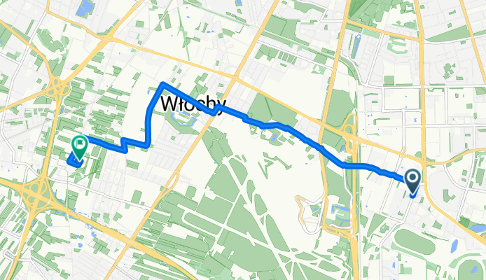 Obrzeżna, Warsaw to Jutrzenki, Warsaw
