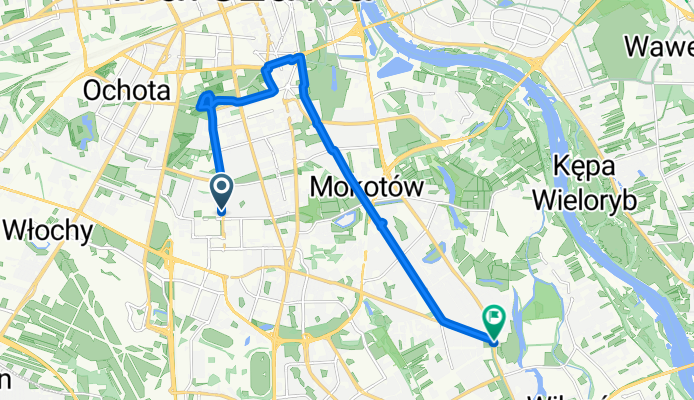 Jana Pawła Woronicza, Warszawa do S Kostki Potockiego, Warszawa