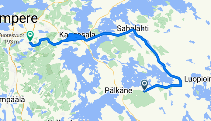 Pälkänevedentie to Tamppikuja 1a