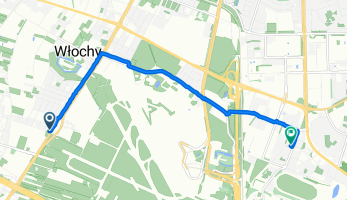 al Krakowska, Warsaw to Obrzeżna, Warsaw
