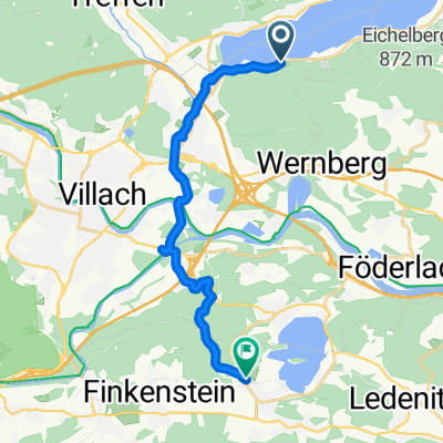 Ossiachersee Süduferstraße, Villach nach Kirchenweg, Finkenstein am Faaker See