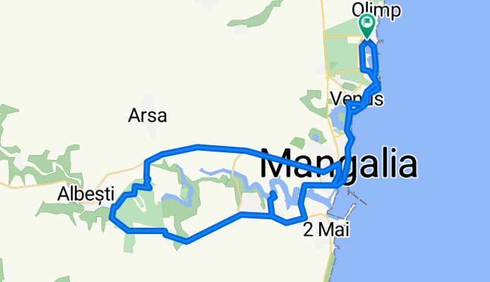 Strada Trandafirilor, Mangalia to Strada Trandafirilor, Mangalia