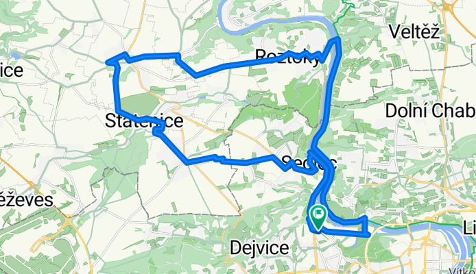 Route in Prague