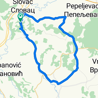 Put uz reku Toplicu, Лајковац to Put uz reku Toplicu, Лајковац