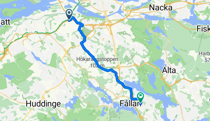 Västberga allé, Hägersten to Tornslingan, Trångsund