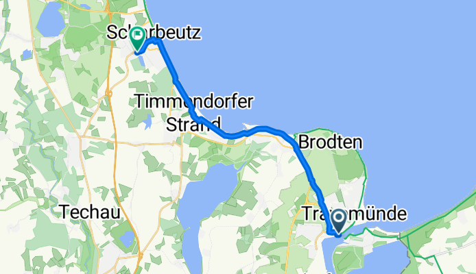 Vorderreihe, Lübeck nach Am Bürgerhaus, Scharbeutz