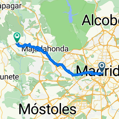 Calle de Alfonso XII, Madrid to Calle Recaudación, Villanueva del Pardillo