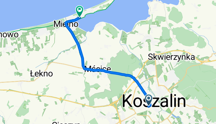 Kolejowa, Köslin nach Bolesława Chrobrego, Mielno