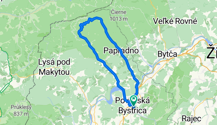 P.B.- Udiča- Hor. Maríková- Altánok- Podjavorník- Šebešťanová- Podhradie- P.B.