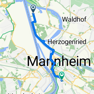 Max-Planck-Straße, Mannheim nach Lindenhofstraße, Mannheim