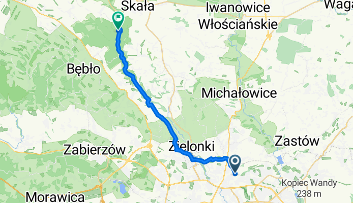 Strzelców, Kraków do Ojców, Skała