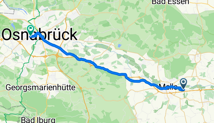 Segelfliegerweg, Melle nach Schreberstraße, Osnabrück