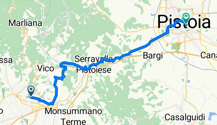 Viale Giuseppe Verdi, Montecatini-Terme to Vicolo del Malconsiglio, Pistoia