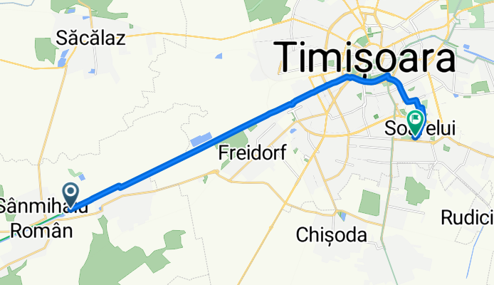 Route from Pista de Biciclete