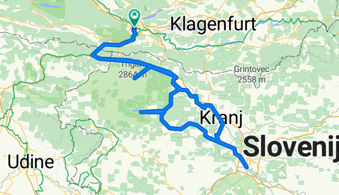 Route to Villach Central Station