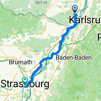 Hanns-Martin-Schleyer-Straße, Wörth am Rhein nach Route de l'Hôpital, Straßburg