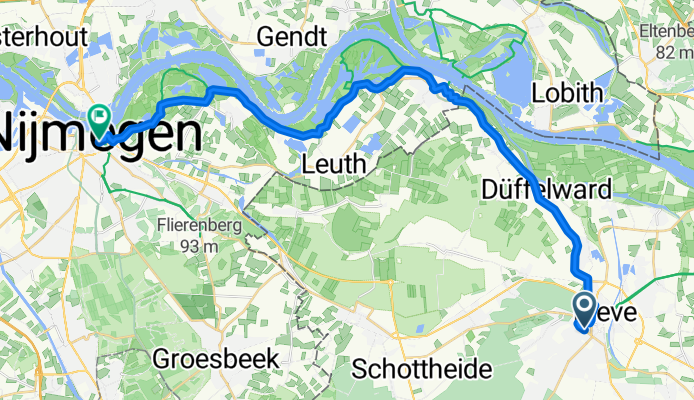 Lindenallee, Kleve nach Burchtstraat, Nijmegen