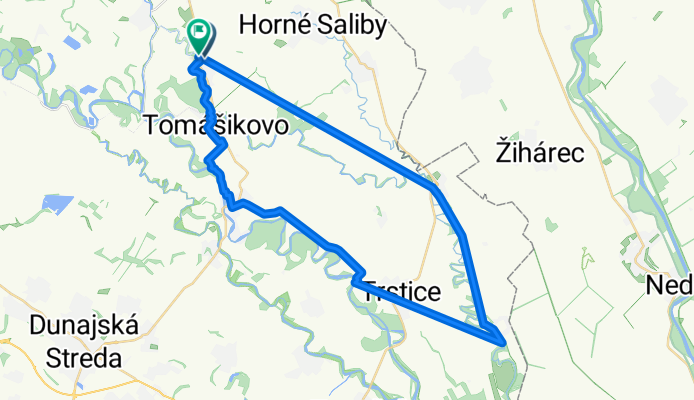 Vozokany-Kráľov Brod-Dolný Chotár-Trstice-Jahodná-Tomašíkovo-Vozokany