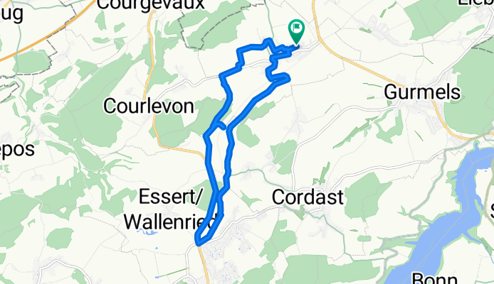 Route des Roches, Cressier FR nach Route des Roches, Cressier FR