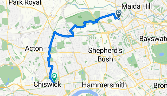 Faraday Road, London to Windmill Road, London