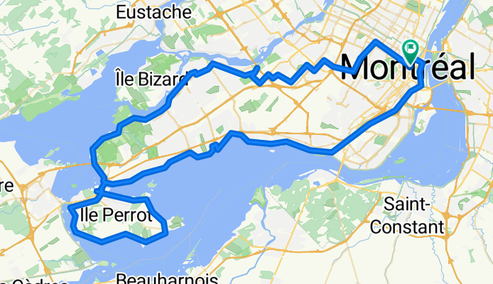 Rue Jeanne-Mance, Montréal to Rue Jeanne-Mance, Montréal