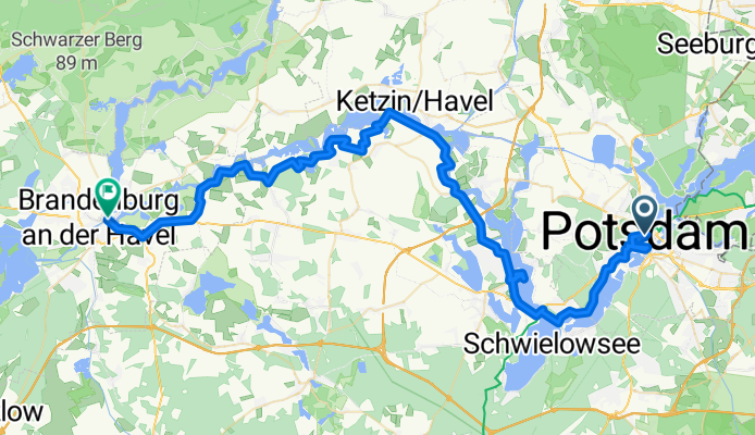 Gutenbergstraße, Potsdam nach Hauptstraße, Brandenburg an der Havel