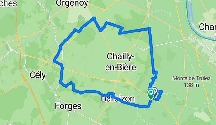 Route in Fontainebleau